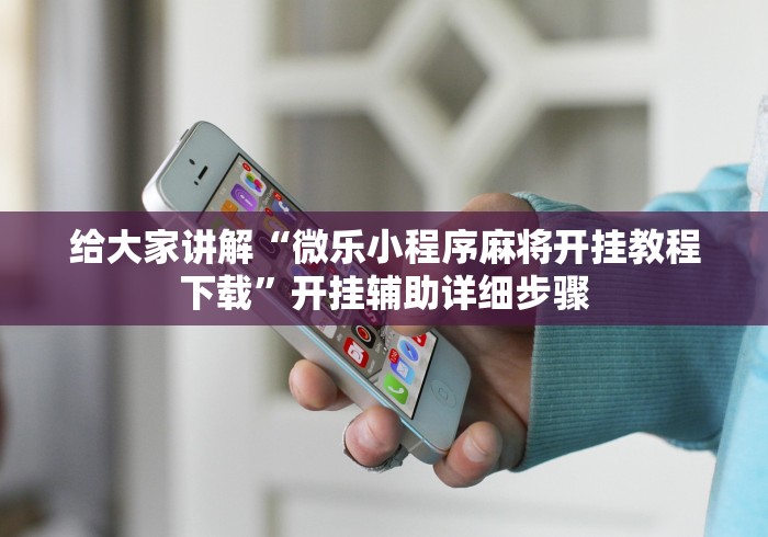 给大家讲解“微乐小程序麻将开挂教程下载”开挂辅助详细步骤