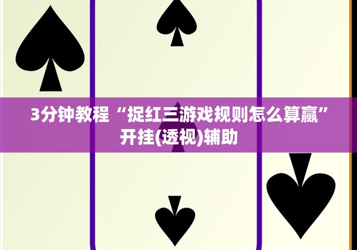 3分钟教程“捉红三游戏规则怎么算赢”开挂(透视)辅助 3分钟教程“捉红三游戏规则怎么算赢”开挂(透视)辅助