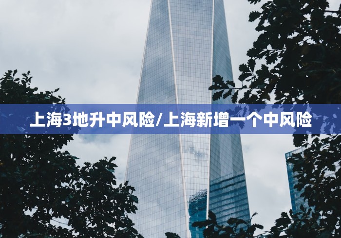 上海3地升中风险/上海新增一个中风险 上海3地升中风险/上海新增一个中风险