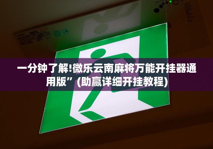一分钟了解!微乐云南麻将万能开挂器通用版”(助赢详细开挂教程) 一分钟了解!微乐云南麻将万能开挂器通用版”(助赢详细开挂教程)