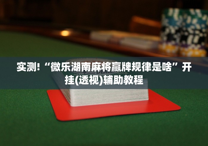 必看教程“哈哈长沙麻将开挂神器”开挂(透视)辅助神器