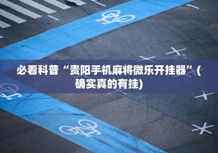 必看科普“贵阳手机麻将微乐开挂器”(确实真的有挂) 必看科普“贵阳手机麻将微乐开挂器”(确实真的有挂)