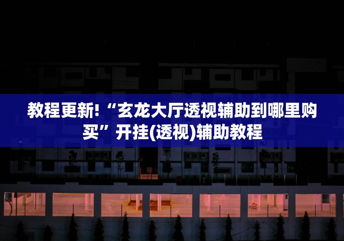 教程更新!“玄龙大厅透视辅助到哪里购买”开挂(透视)辅助教程