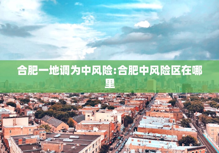 合肥一地调为中风险:合肥中风险区在哪里 合肥一地调为中风险:合肥中风险区在哪里