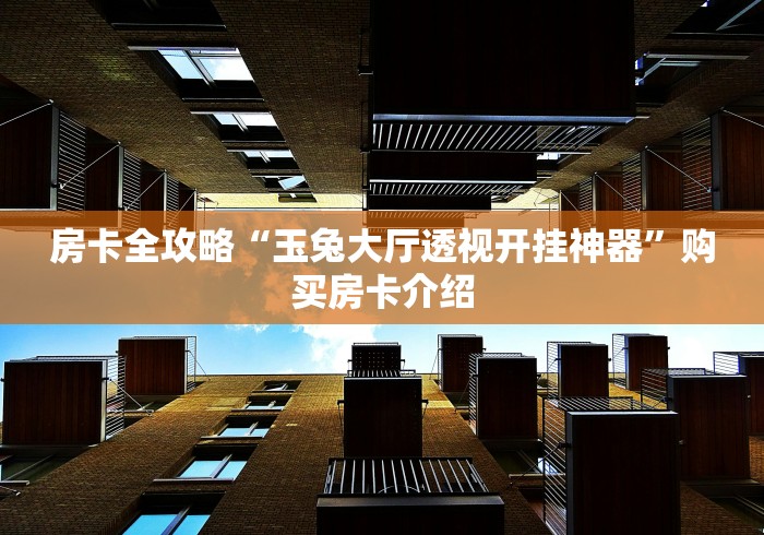 房卡全攻略“玉兔大厅透视开挂神器”购买房卡介绍