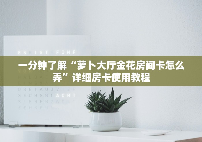 一分钟了解“萝卜大厅金花房间卡怎么弄”详细房卡使用教程