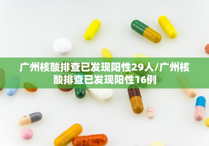 广州核酸排查已发现阳性29人/广州核酸排查已发现阳性16例 广州核酸排查已发现阳性29人/广州核酸排查已发现阳性16例