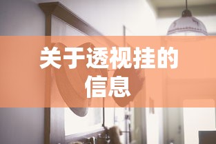 关于透视挂的信息
