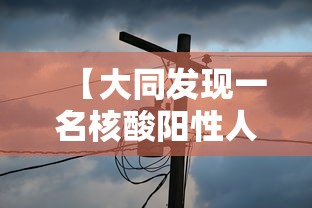 【大同发现一名核酸阳性人员,大同确诊一例冠状肺炎】