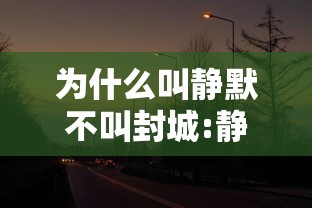 为什么叫静默不叫封城:静默是哪里人