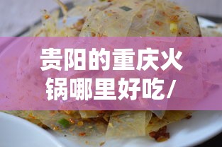 贵阳的重庆火锅哪里好吃/贵阳出名的火锅店 贵阳的重庆火锅哪里好吃/贵阳出名的火锅店