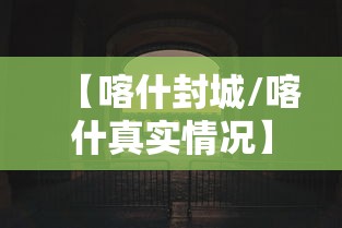 【喀什封城/喀什真实情况】 【喀什封城/喀什真实情况】