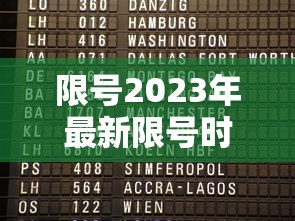 限号2023年最新限号时间表(限号2023年最新限号时间表图片) 限号2023年最新限号时间表(限号2023年最新限号时间表图片)