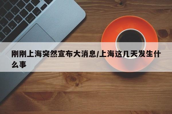 刚刚上海突然宣布大消息/上海这几天发生什么事